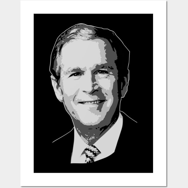 George W. Bush Black and White Wall Art by Nerd_art